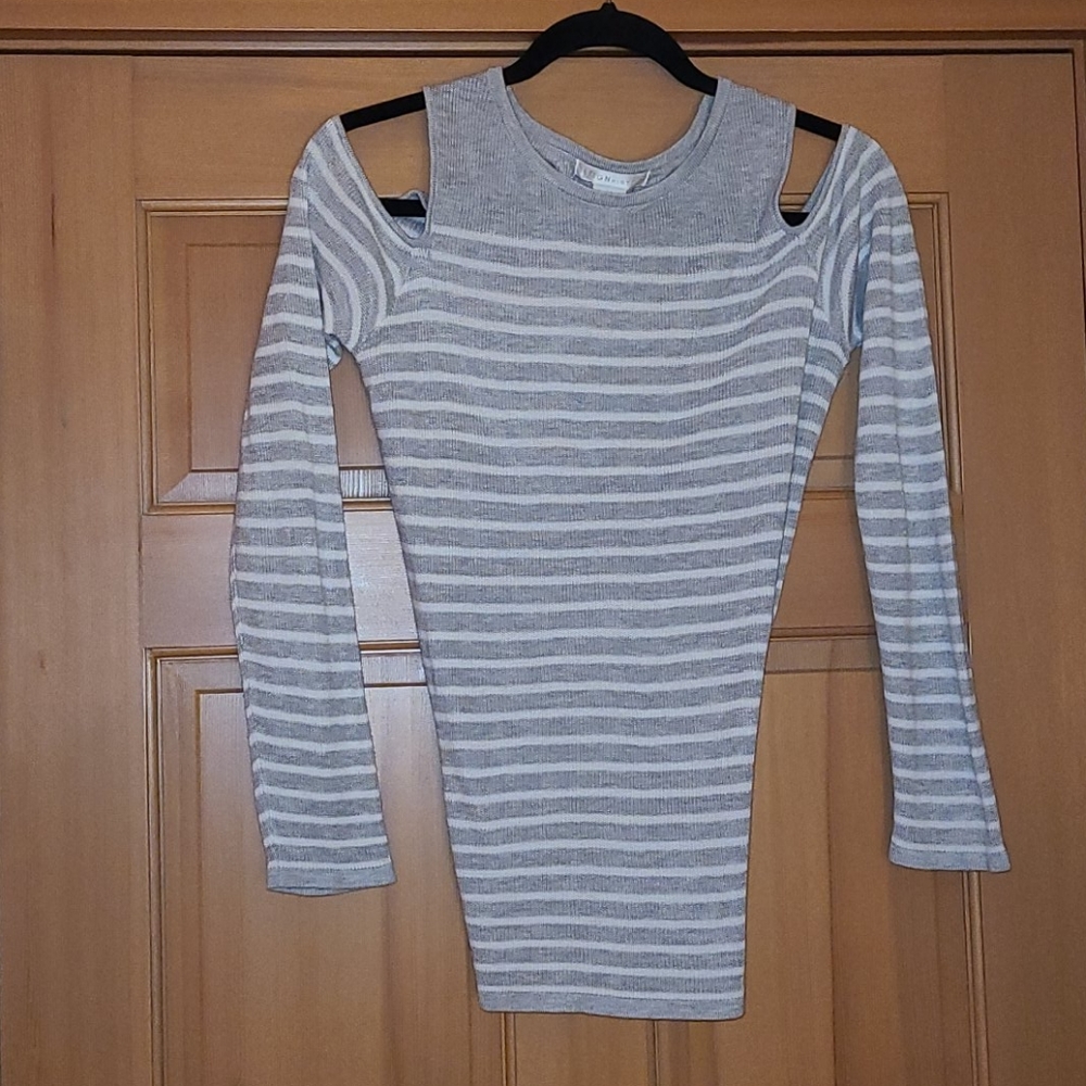 Cold shoulder sweater